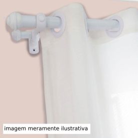 Varão de Cortina Grosso Duplo 3,00 m Fosco Havan - Branco Fosco 