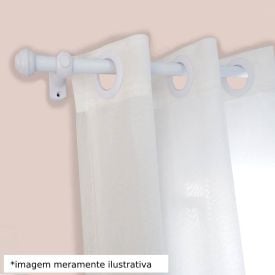 Varão De Cortina 2,50M  Médio Havan Casa Fosco - Branco Fosco 