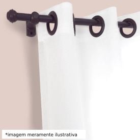 Varão De Cortina 2,50M  Médio Havan Casa Fosco - Imbuia Fosco