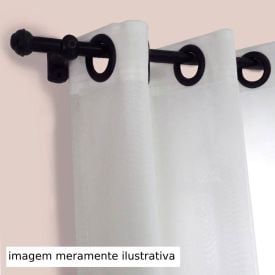 Varão de Cortina 3,00 m Médio Havan Casa - Preto Fosco