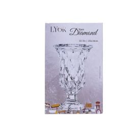 Vaso Com Pé Diamond 15X14cm Lyor - Vidro