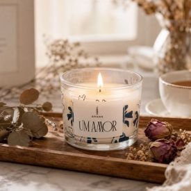 Vela Aromática Um Amor 100G Arana - Branco Floral