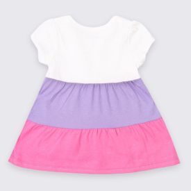 Vestido Bebê Menina De Algodão Com Body Yoyo Baby Rosa
