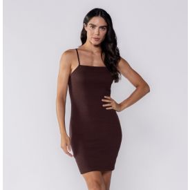 Vestido Feminino Curto De Ribana Boby Blues Marrom