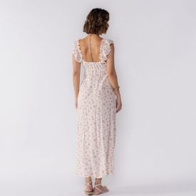 Vestido Feminino Midi Frufru Boby Blues Floral