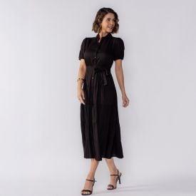 Vestido Feminino Midi De Botões Patricia Foster