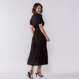 Vestido Feminino Midi De Botões Patricia Foster