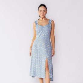 Vestido Midi Feminino Com Fenda Boby Blues