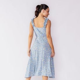 Vestido Midi Feminino Com Fenda Boby Blues