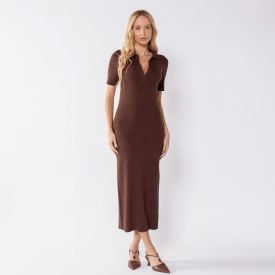 Vestido Midi Feminino De Tricô Patricia Foster