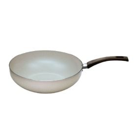 Wok Antiaderente Eko Multiflon 28 Cm - Bege