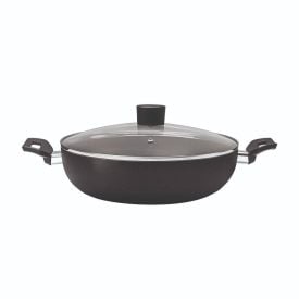 Wok com Tampa Ebony Brinox 28Cm - Preto