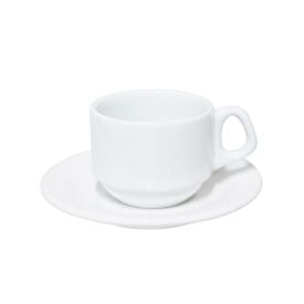 Xícara Com Pires Porcelana Gourmet Hotel Oxford - 200 ml