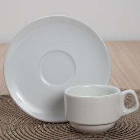 Xícara Com Pires Hotel Oxford De Porcelana 75Ml  - Porcelana