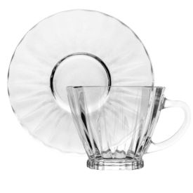 Xícara de Café com Pires Radial Lyor 70Ml - Vidro