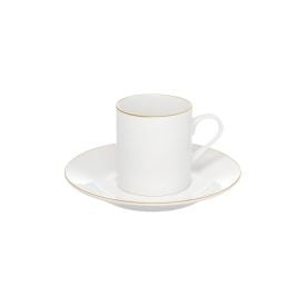 Xícara De Café Com Pires Royal Filete Dourado Hauskraft - 90 Ml