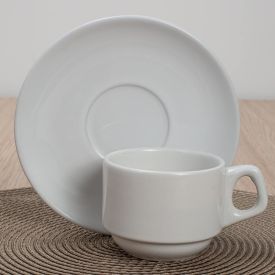 Xícara Com Pires Hotel Oxford De Porcelana 200Ml - Porcelana