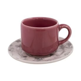 Xícara De Chá Com Pires Donna Clara 180Ml - Flores