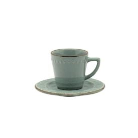 Xícara De Chá Com Pires Mendi Malaquita Oxford 220Ml - MENDI MALAQUITA