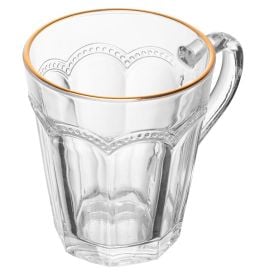 Caneca para Chá Belle Epoque Filete Dourado 180Ml Lyor - FILETE DOURADO