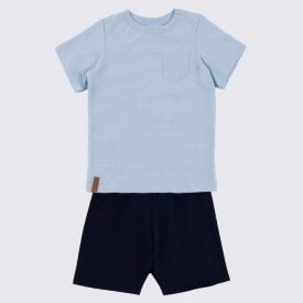 Conjunto Infantil Menino 1 a 3 Anos Yoyo Kids Azul Harmonia/Marinho