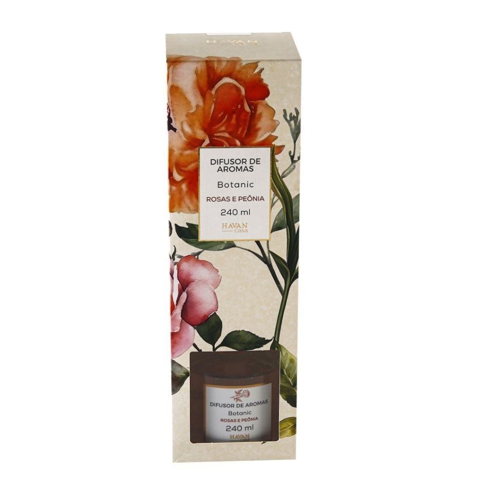 Difusor de Aromas Botanic 240Ml Havan Casa - Rosas Peônia