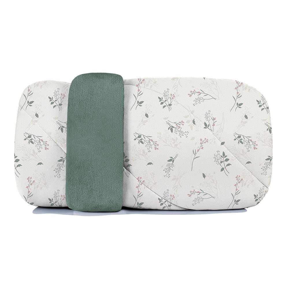 Edredom King Dupla Face Malha Blend Altenburg - Olivia Floral Verde