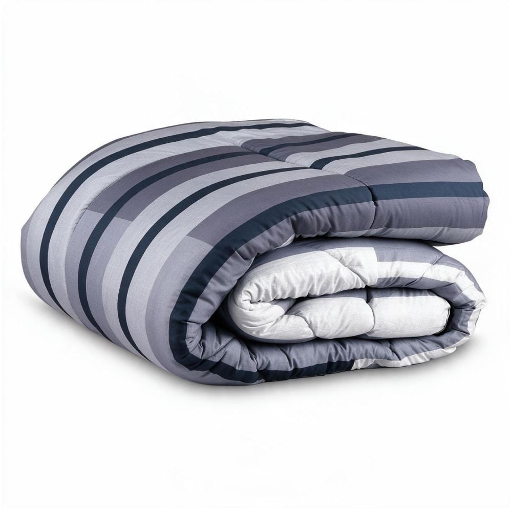 Edredom Casal Dupla Face Plush Versátile Havan Casa - Gael Geo Preto