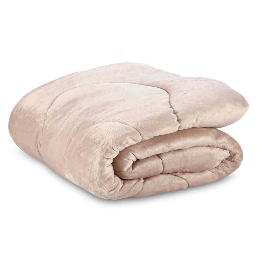 Edredom King Plush Inove Provence Havan Casa - Bege