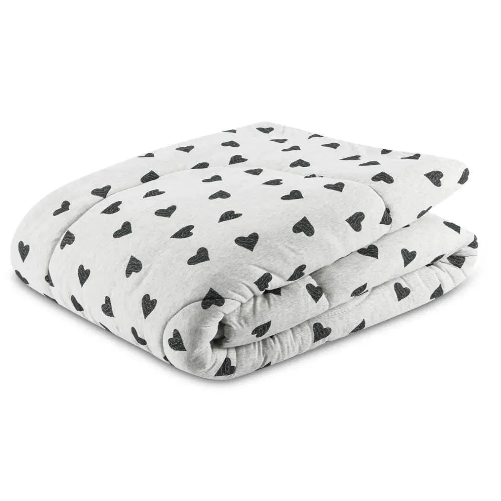 Edredom Queen de Malha Tóquio/Mescla Milano Havan Casa - Coração