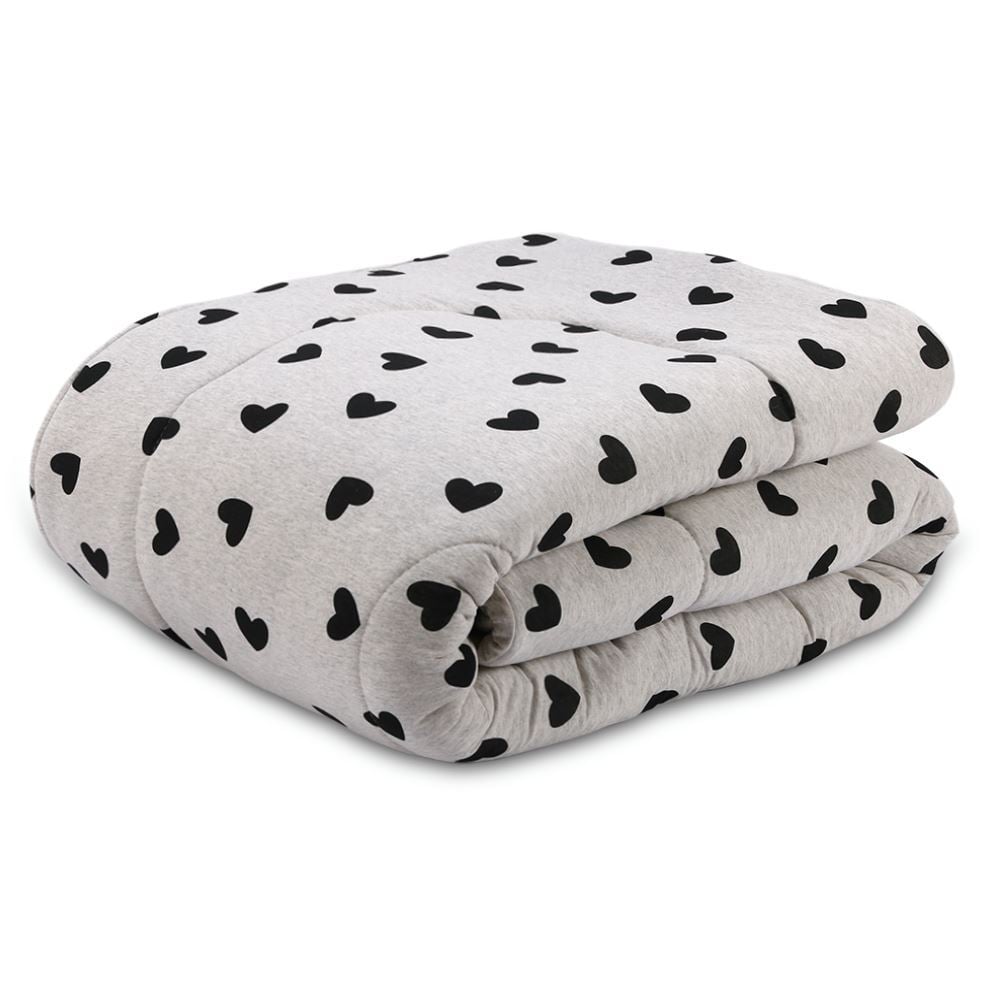 Edredom Queen de Malha Tóquio/Mescla Milano Havan Casa - Coração