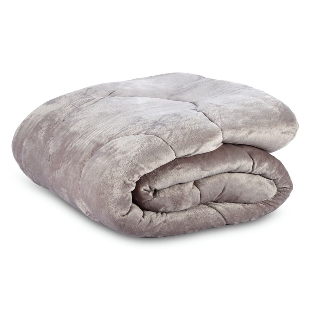 Edredom Queen Plush Inove Provence Havan Casa - Cinza Lunar