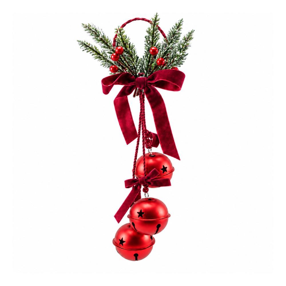 Enfeite Trio de Guizos 36Cm Rio Master - Vermelho