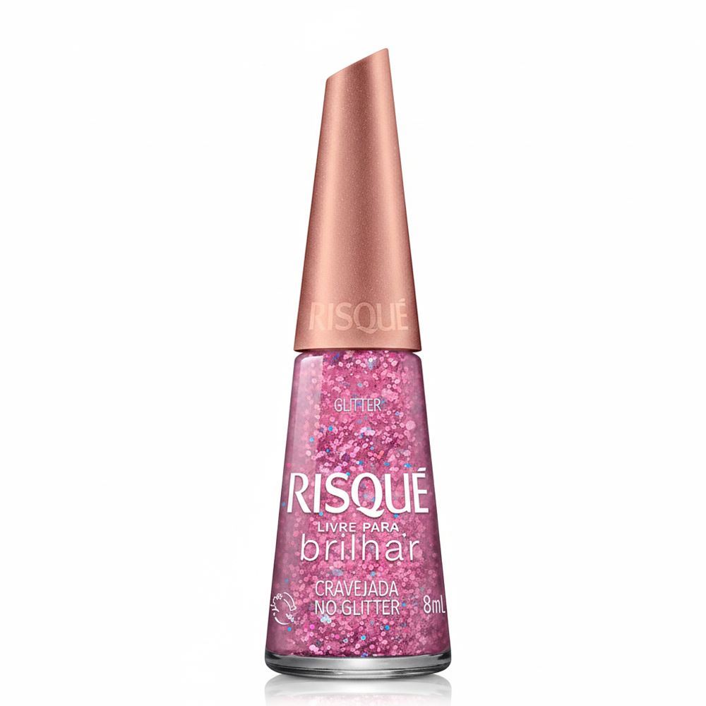 Esmalte Risqué 8Ml - Cravejada No Glitter