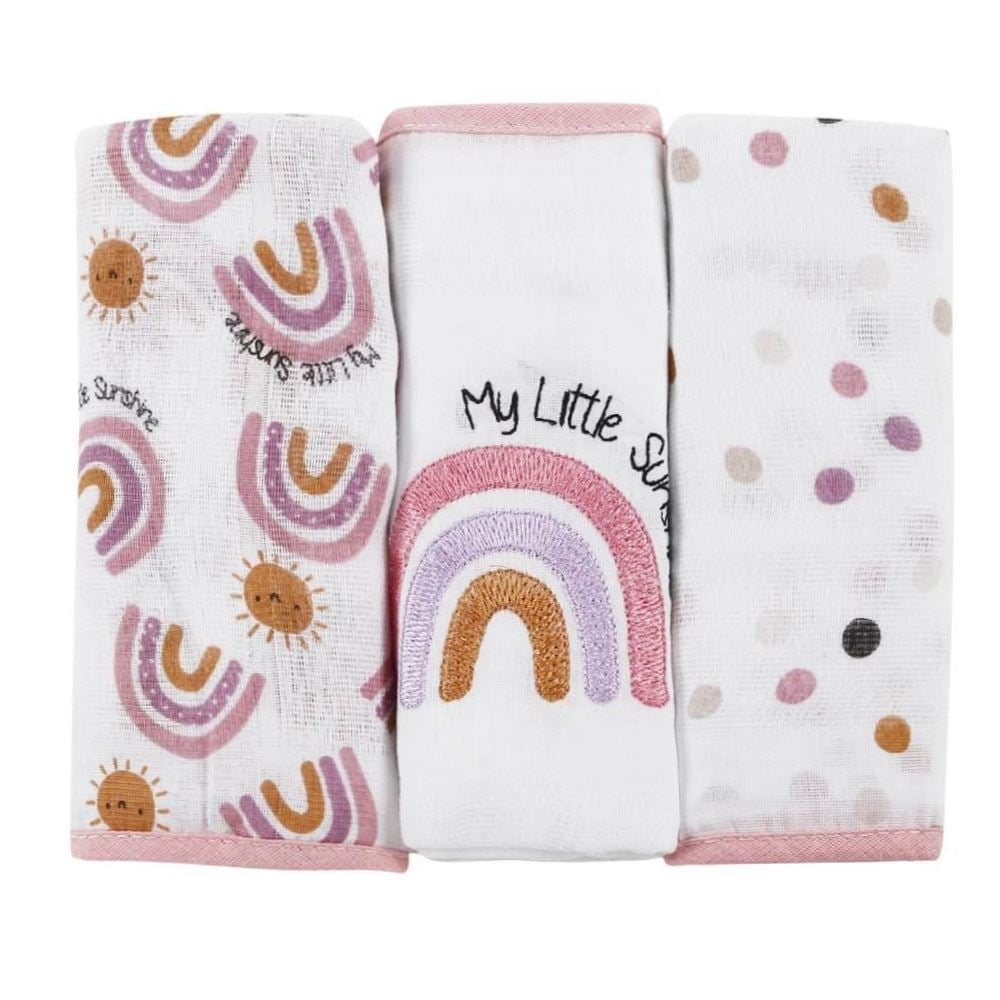 Fralda Estampada com 3 Peças Havan Baby - Arco-Íris