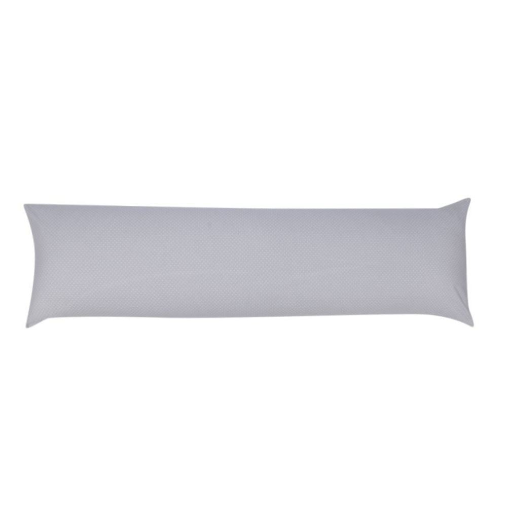 Fronha de Travesseiro Corporal 40Cm X 1,30M Buona Fortuna - Poa Prata
