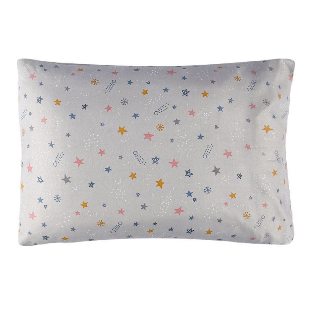 Fronha Avulsa Infantil Microfibra Havan Kids 1 Pç - Estrelas Cinza