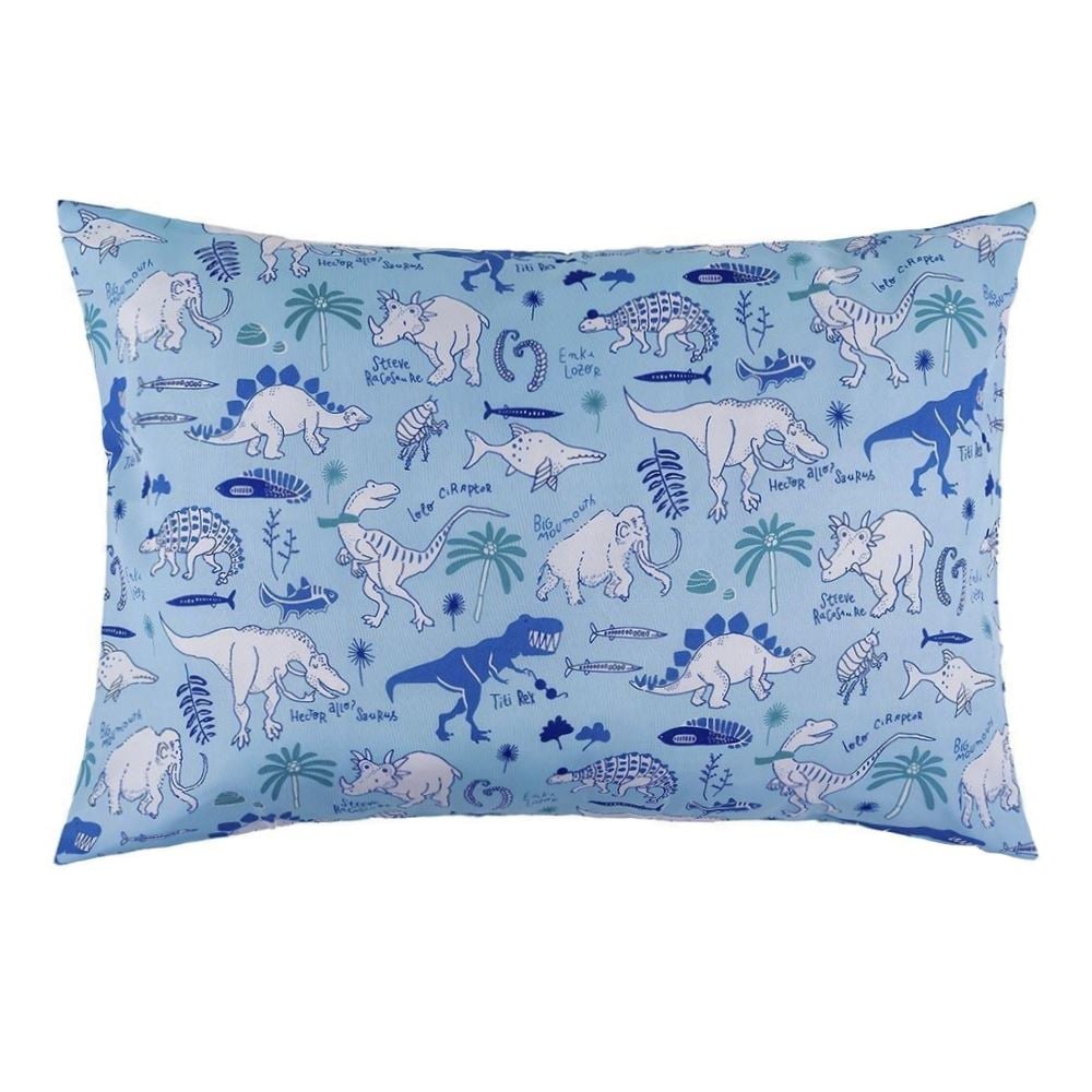 Fronha Avulsa Infantil Microfibra Havan Kids 1 Pç - Dino Happy Azul Claro