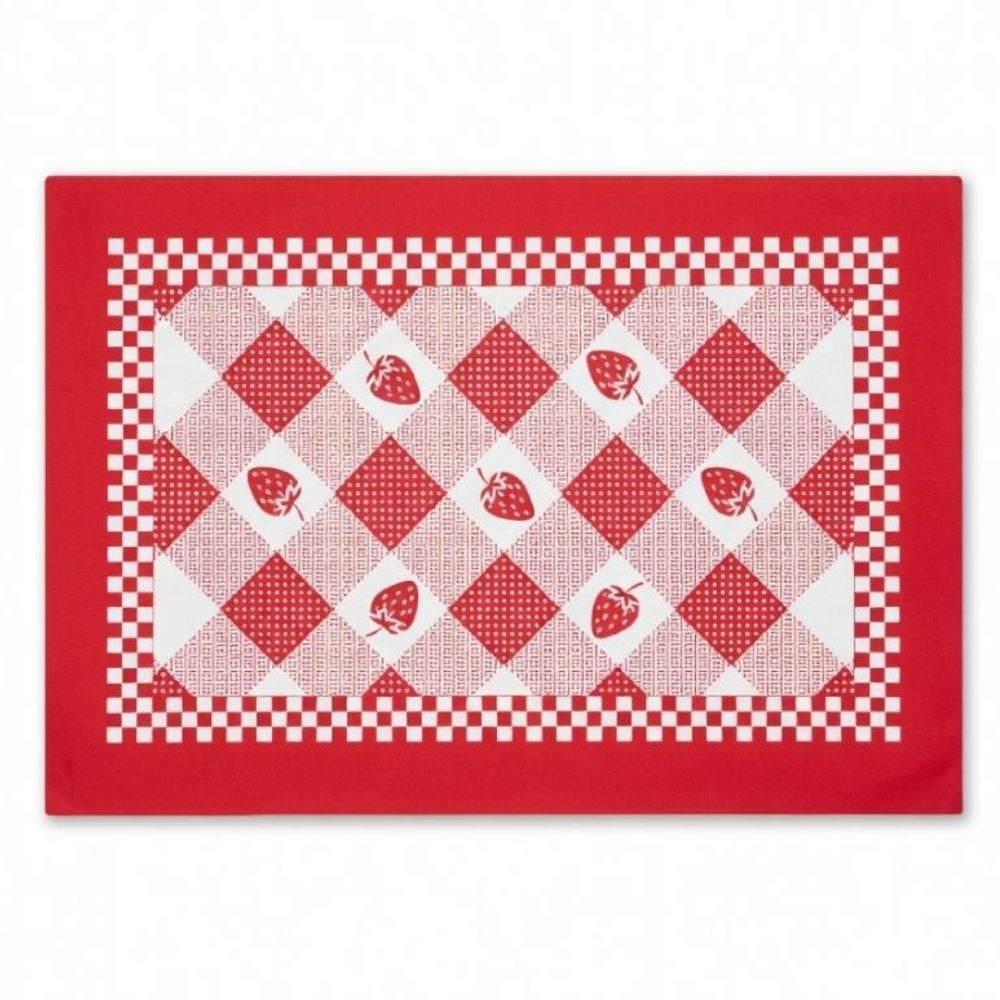 Fundo de Prato 45 X 31 cm Clean Athenas Döhler - Morango