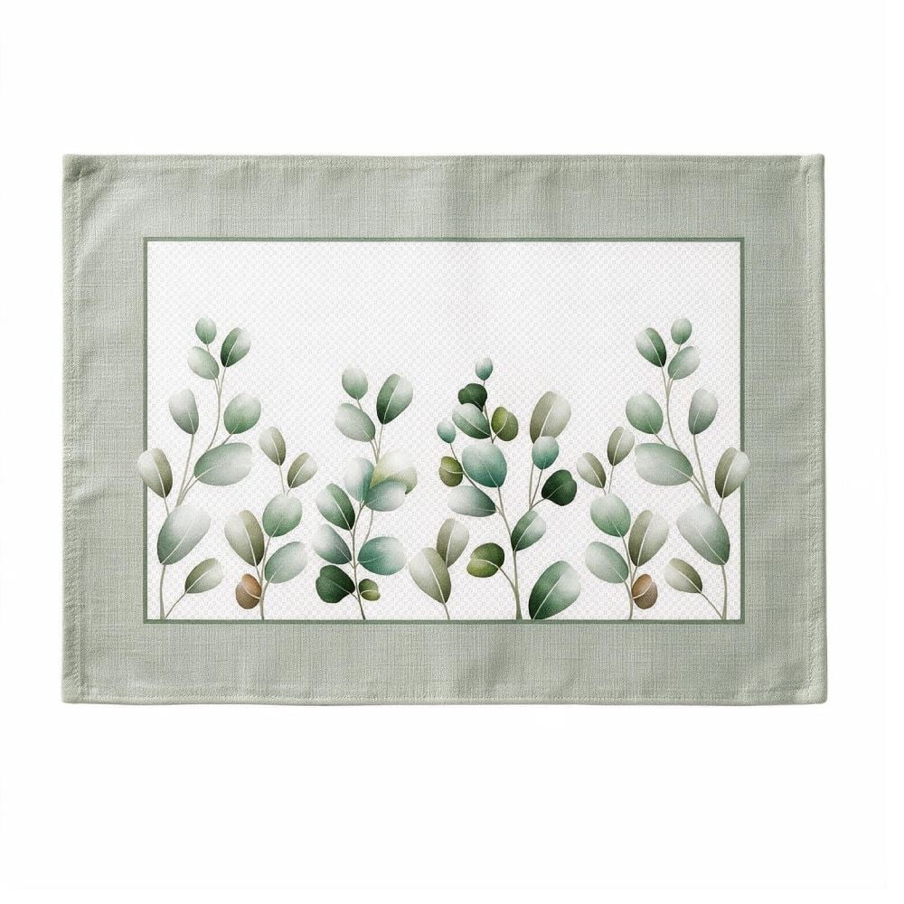 Fundo de Prato 45Cm X 31Cm Clean Renova Döhler - Folhas Verdes