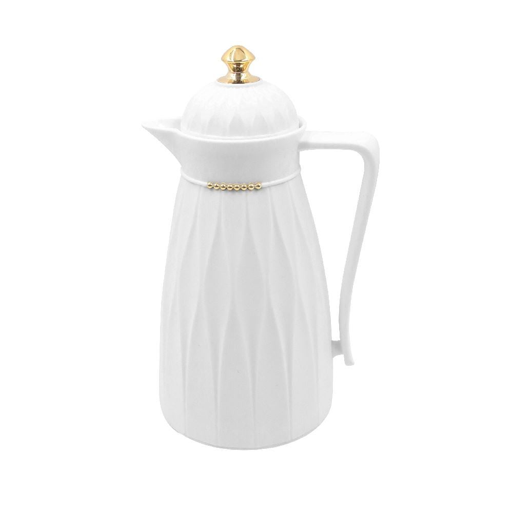 Garrafa Térmica Com Topo Dourado Havan Casa 1 Litro - Branco