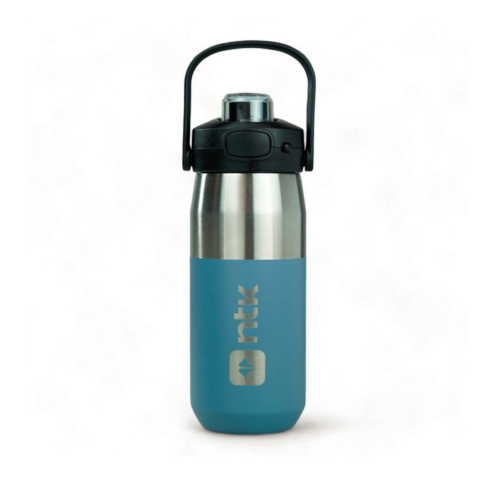 Garrafa Squeeze Térmica Isomax 550Ml Nautika - Azul e Prata