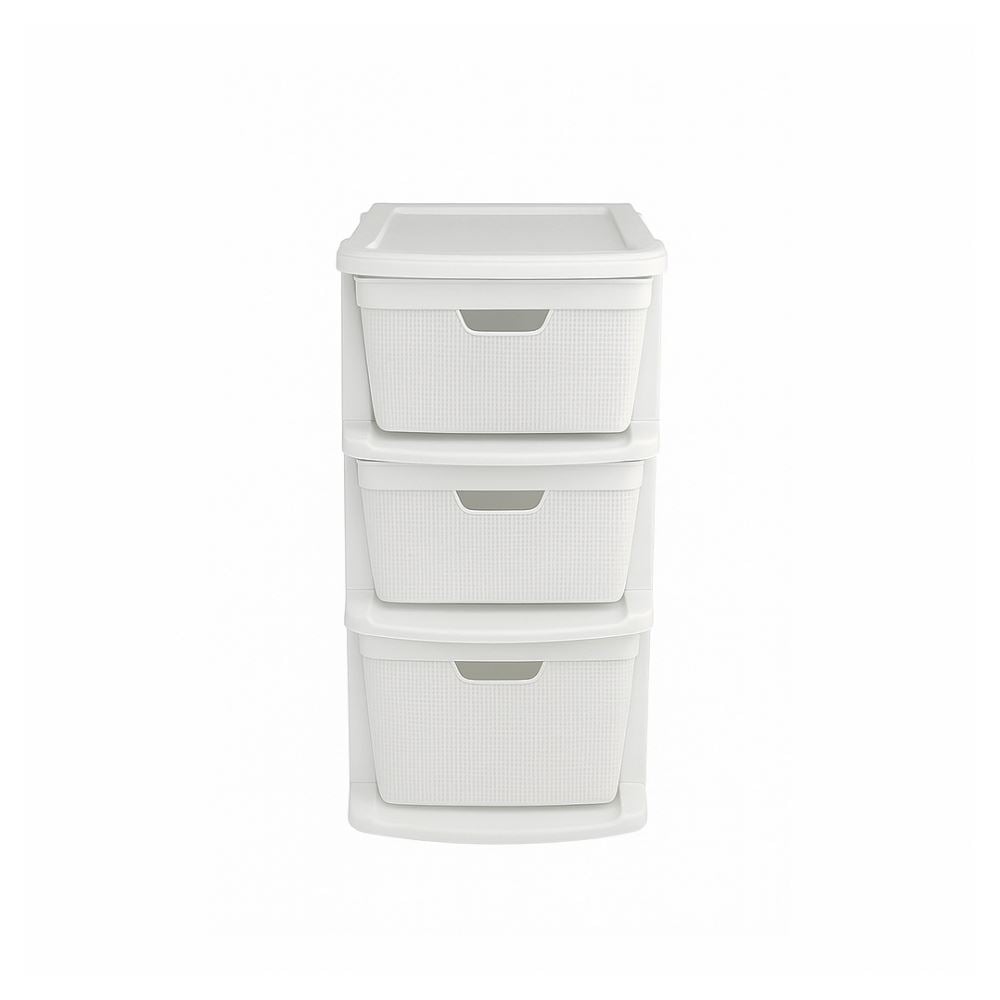 Gaveteiro De Chão Juta 3 Gavetas Jaguar - Branco