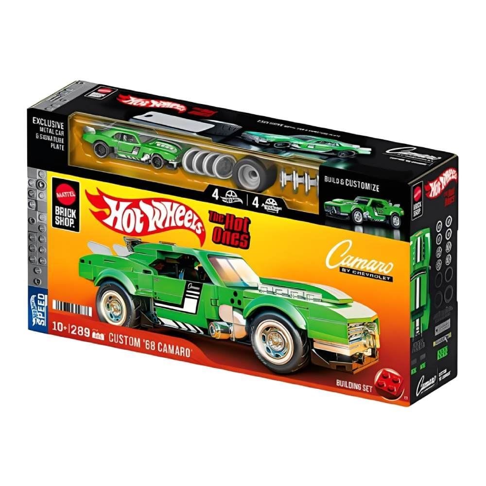 Mattel Brick Shop Jogo de Construção Custom 68 Camaro Hot Wheels