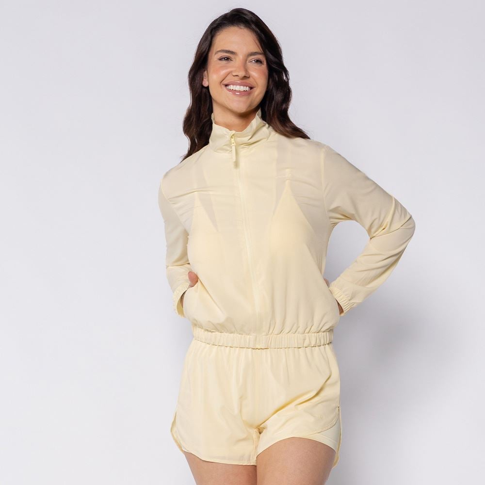 Jaqueta Corta Vento Feminina Esportiva Scream Amarelo