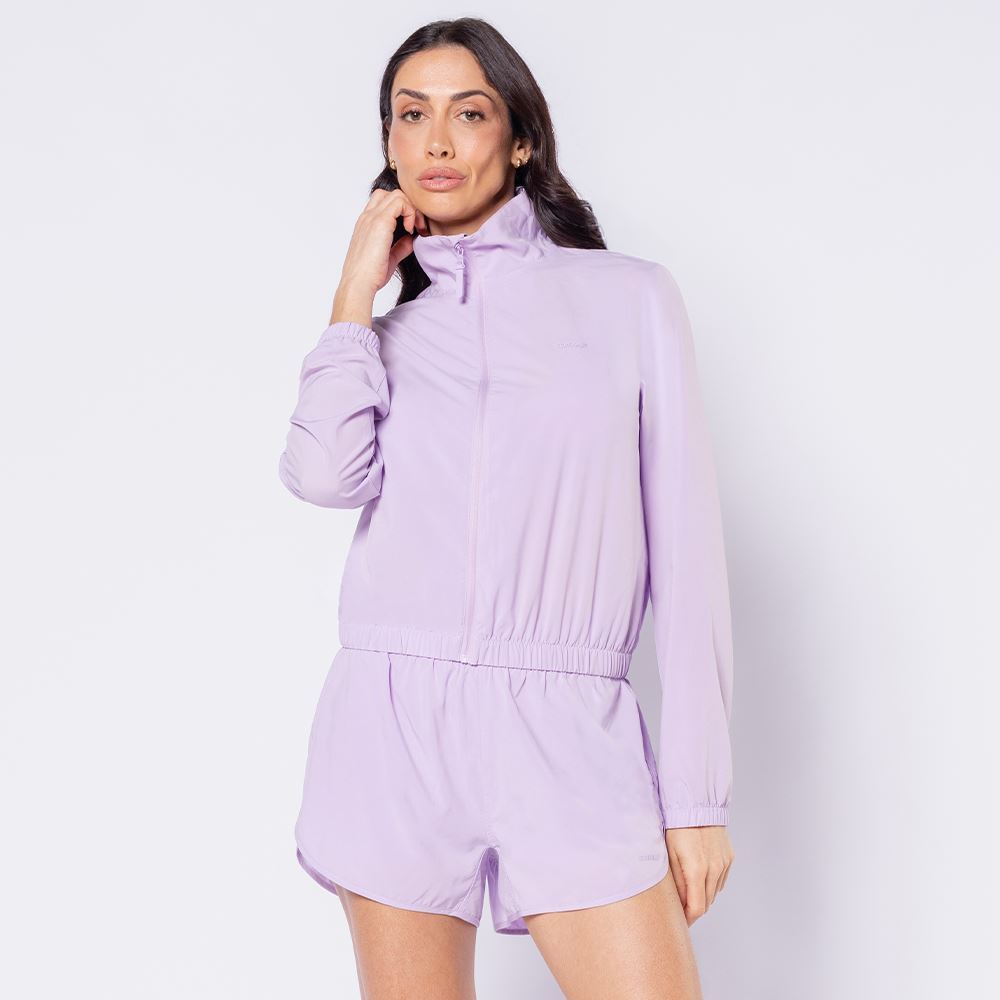Jaqueta Corta Vento Feminina Esportiva Scream Lilas