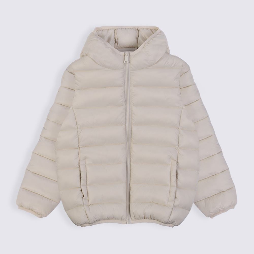 Jaqueta Infantil Aspen Menina 4 a 10 Anos Com Capuz Marmelada Off White