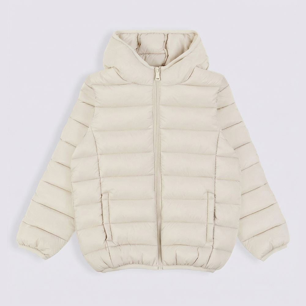 Jaqueta Infantil Aspen Menina 4 a 10 Anos Com Capuz Marmelada Off White