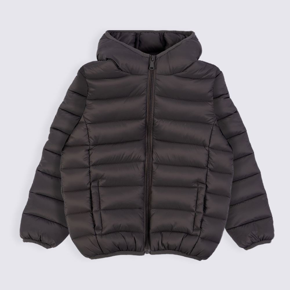 Jaqueta Infantil Aspen Menino 4 a 10 Anos Com Capuz Hot Dog Cinza