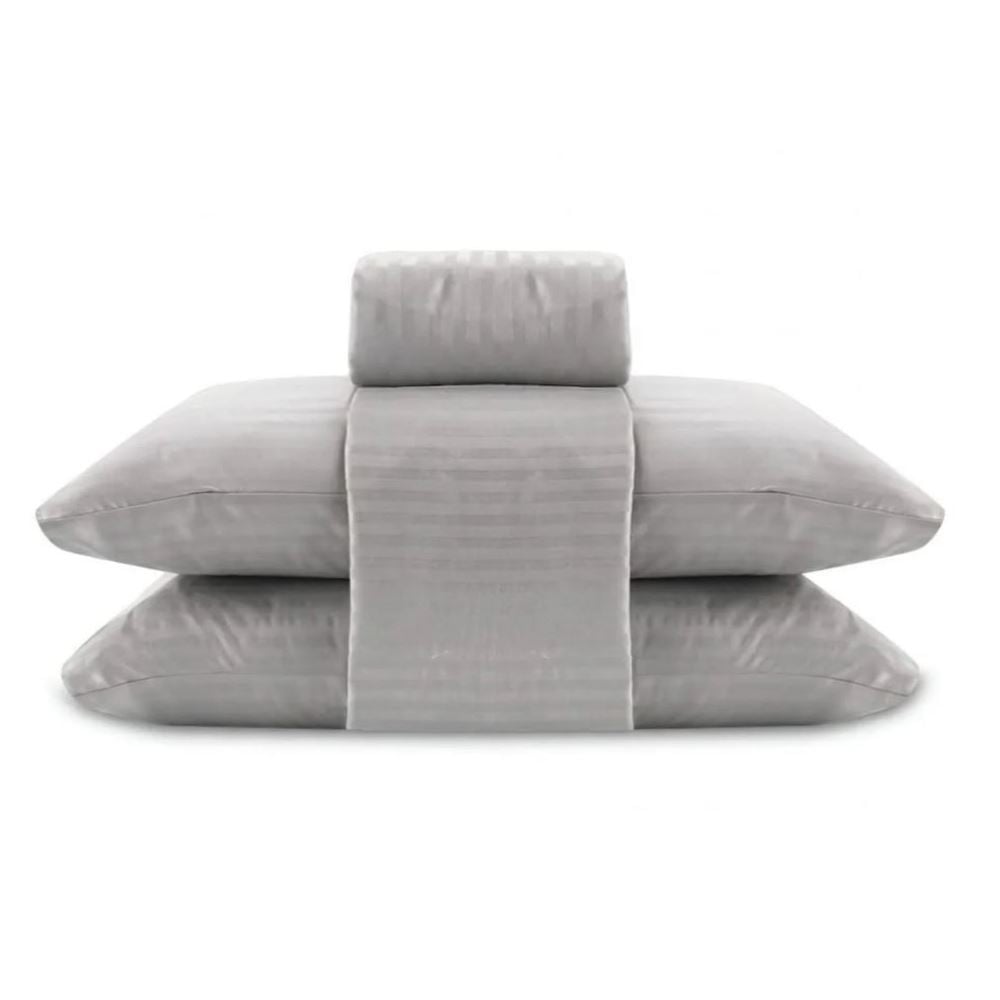 Jogo de Cama 4 Peças Stripe Firenze King Havan Casa - Cinza Amianto